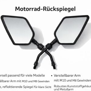 Motorrad-Rückspiegel Universal – Klare Sicht. Mehr Kontrolle. Mehr Fahrspaß.