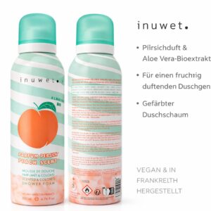 INUWET Duschschaum Pfirsich 200 ml – Fruchtige Frische für Ihre tägliche Wohlfühlroutine