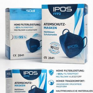 Atemschutz-Faltmaske von IPOS FFP 2 -Blau