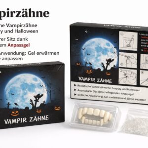 Vampirzähne mit Anpassgel – Der perfekte Grusel-Look für Halloween & Cosplay