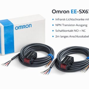 Omron EE-SX672-PR Infrarot-Lichtschranke mit 2 m Kabel | Präziser NPN-Sensor mit NO/NC-Ausgang für Industrieautomation