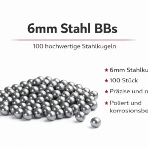 100Stk Präzisionskugeln - [6mm] Edelstahl für Lager