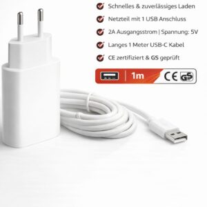 USB Ladegerät mit Ladekabel USB C