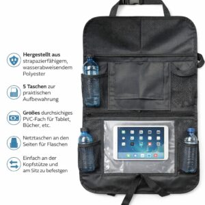 Rücksitztasche Sitz-Organizer schwarz