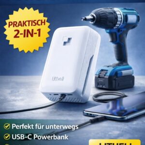 Litheli 20V 4,0Ah Powerbank – 2-in-1 Energiequelle