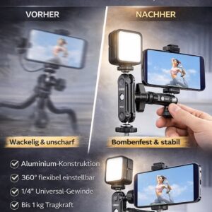 Ulanzi R102 Montagehalterung "Magic Arm" Doppelseitige Befestigung