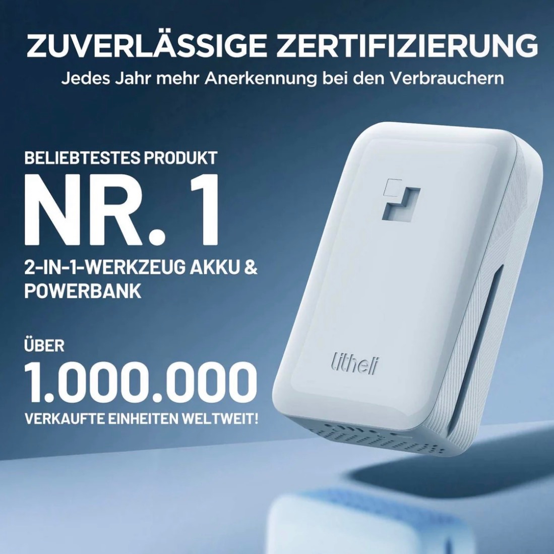 Litheli 20V 4,0Ah Powerbank – 2-in-1 Energiequelle – Bild 4