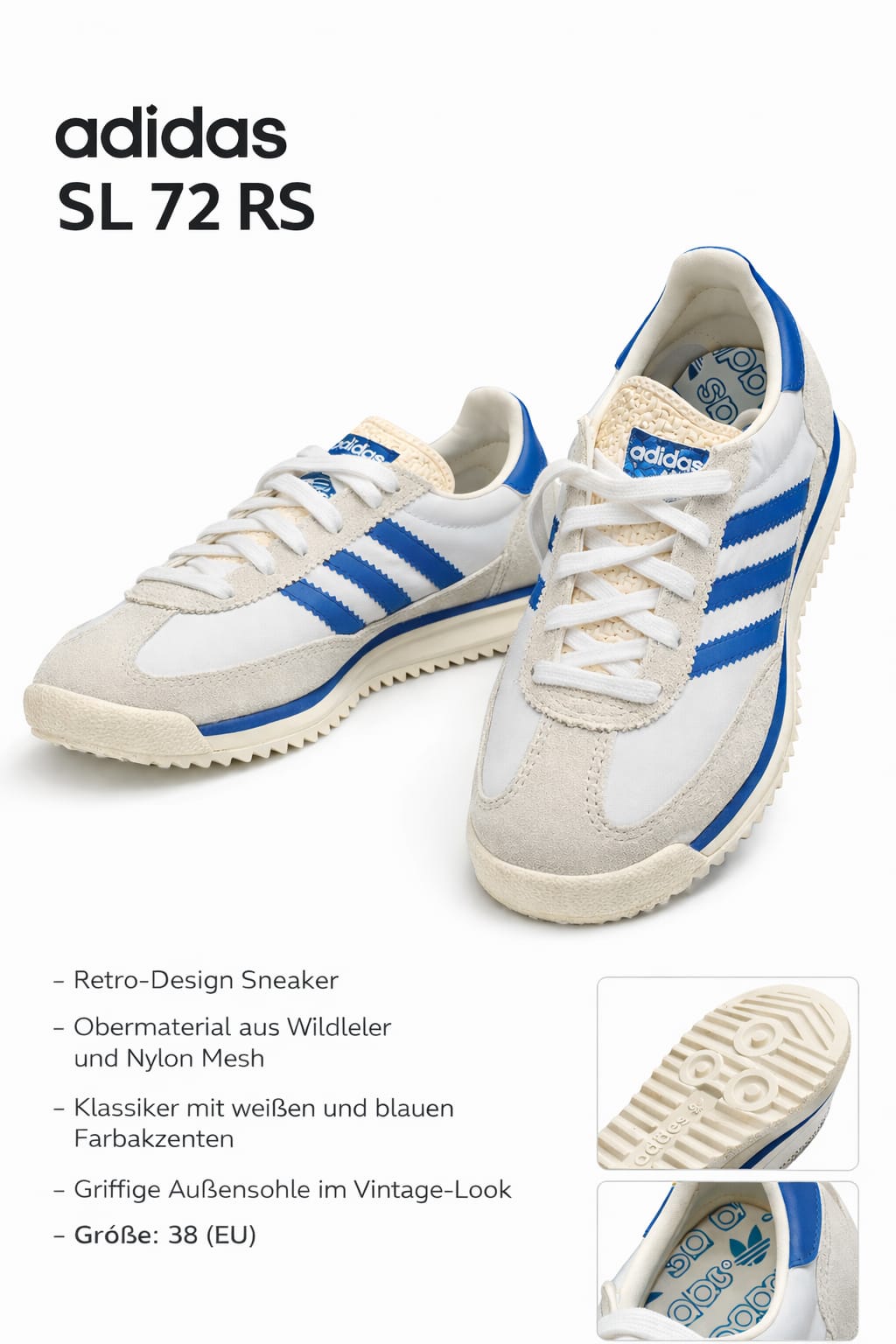 adidas SL 72 RS Sneaker – Größe 38