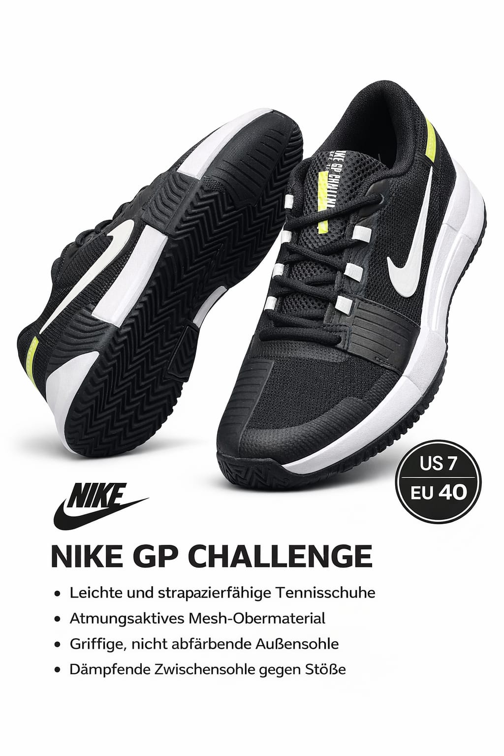 Nike GP Challenge Tennisschuh – Größe 40