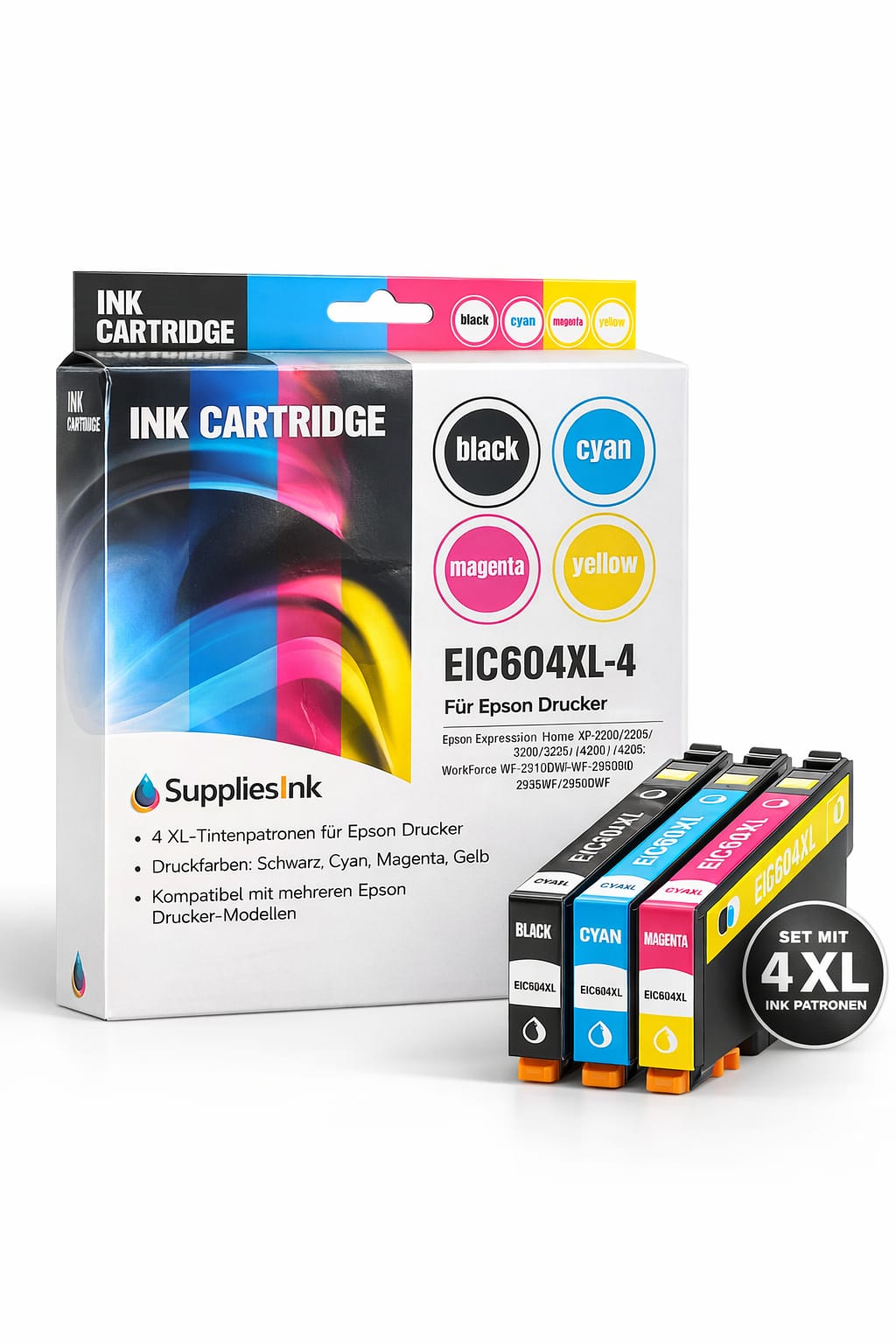 SuppliesInk EIC604XL-4 XL Tintenpatronen Set