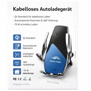 15W Wireless Fast Charging Auto-Handyhalterung