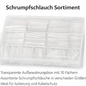 Schrumpfschlauch Sortiment – 275 transparente Schrumpfschläuche