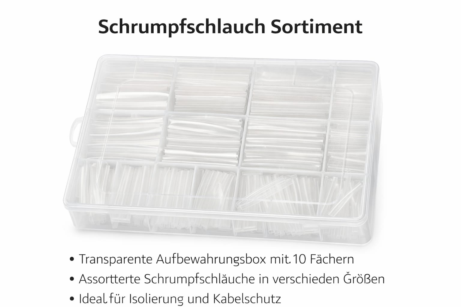 Schrumpfschlauch Sortiment – 275 transparente Schrumpfschläuche