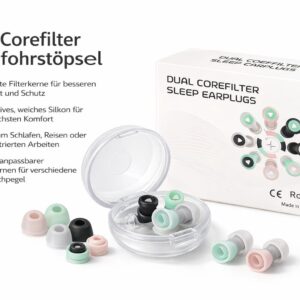 Dual Core Filter Sleep Earplugs – Wiederverwendbare Schlaf-Ohrstöpsel