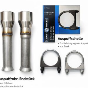 Universal Auspuffblenden Edelstahl Chrom – Runde Sport-Endrohrblenden