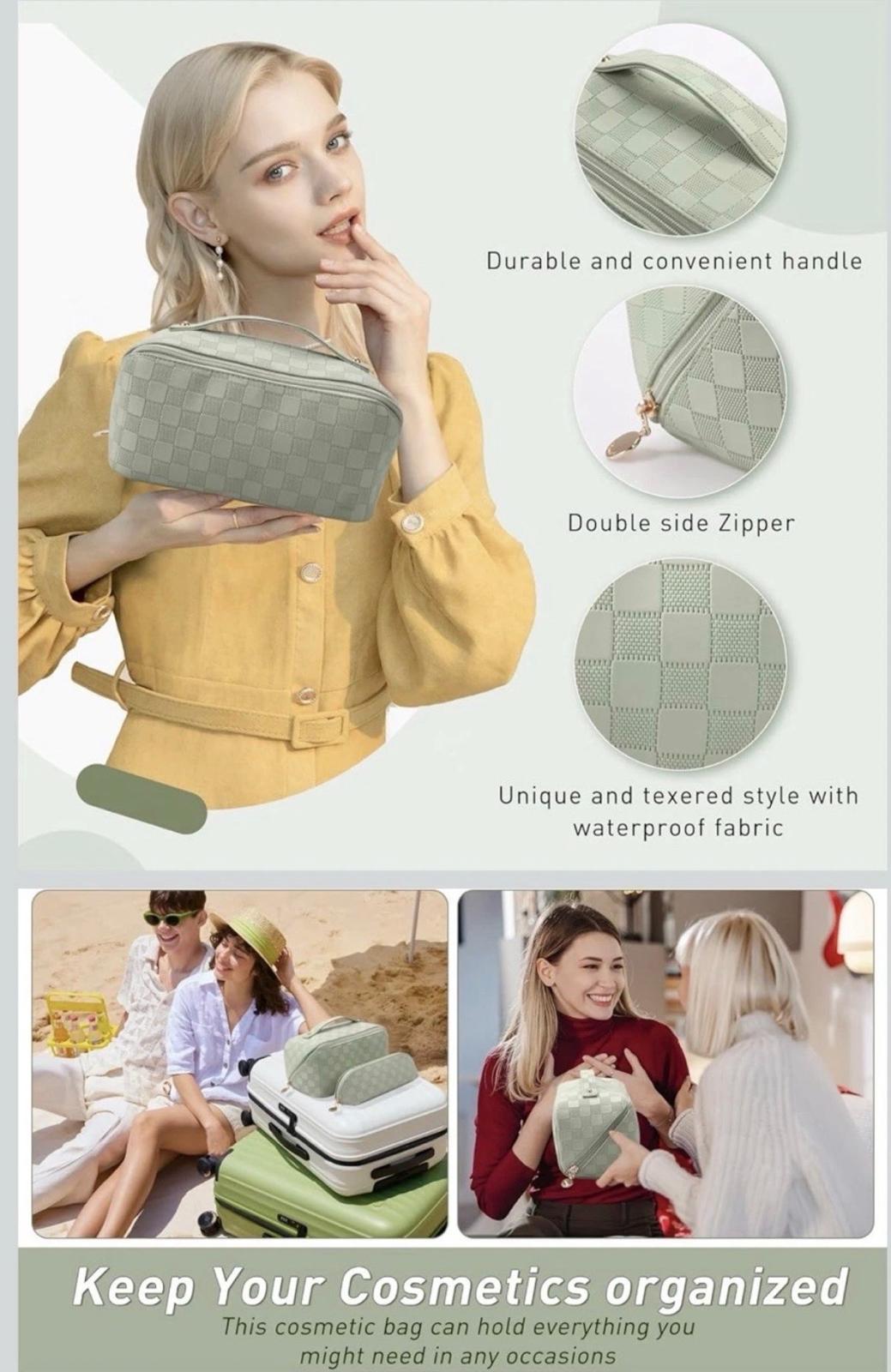 Luxus Abiudeng Kosmetiktasche Salbeigrün – Dein XXL Beauty-Organizer – Bild 3