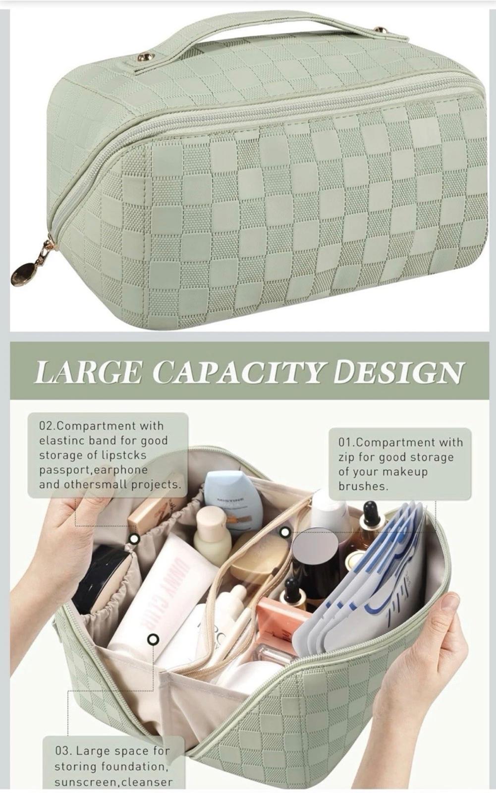 Luxus Abiudeng Kosmetiktasche Salbeigrün – Dein XXL Beauty-Organizer