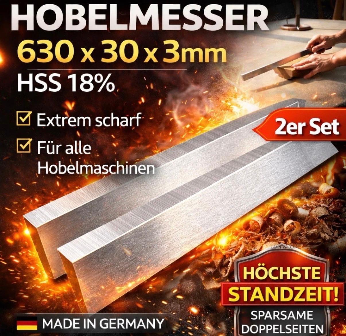 Hobelmesser 630 x 35 x 3 mm | HSS 18%