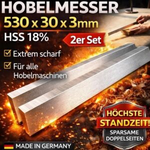 Hobelmesser 530 x 30 x 3 mm | HSS 18%