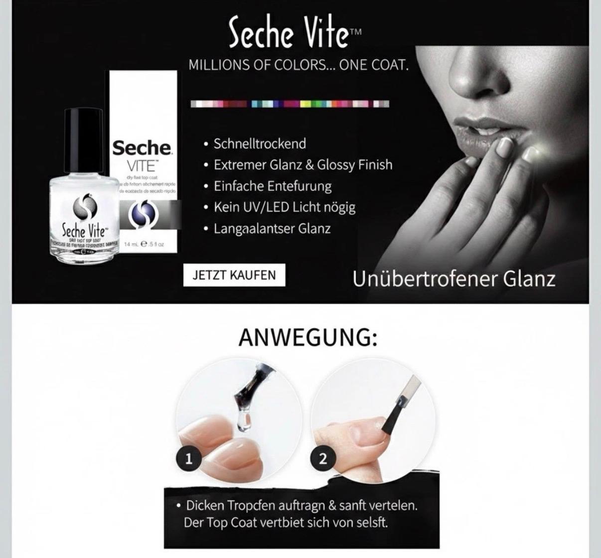 Seche Vite Dry Fast Top Coat Clear, transparent, schnelltrocknenderSeche – Bild 3