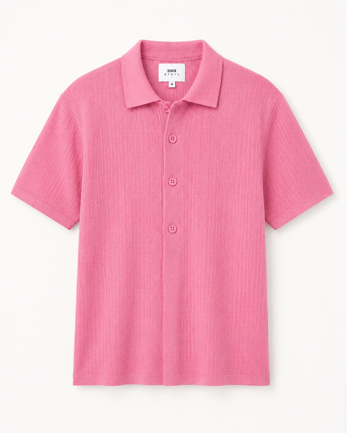 EDWIN Luis Buttoned Polo – Pink, Größe M - Image 5