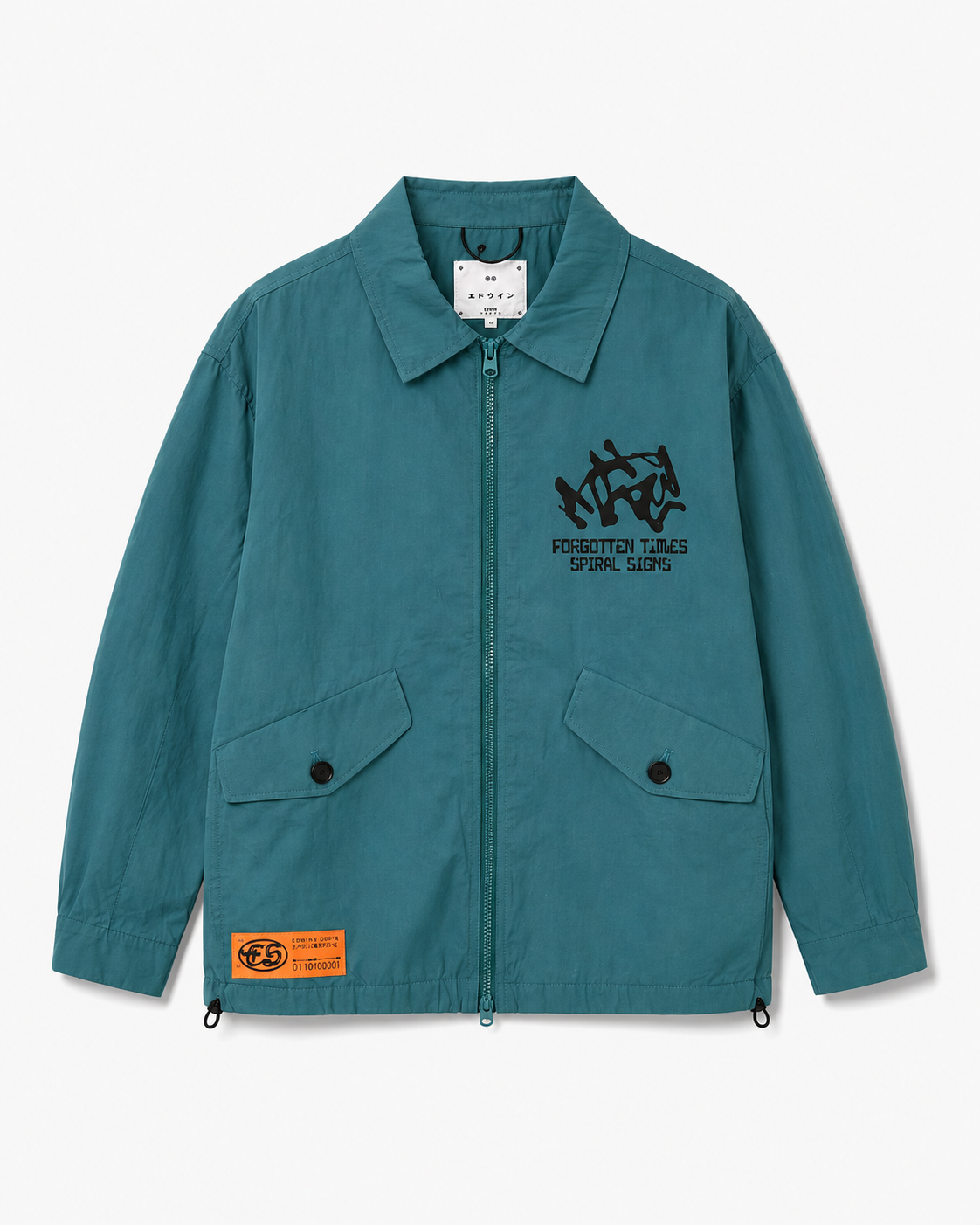 EDWIN Spiral Signs Jacket – Teal Green, Größe M - Image 4