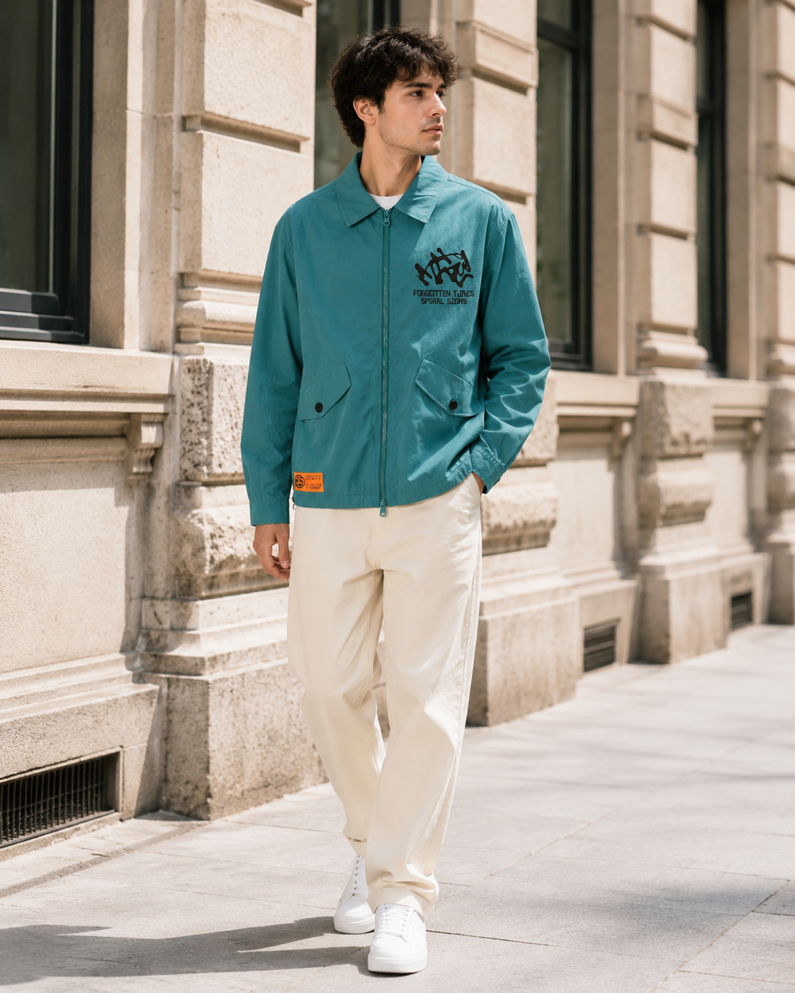 EDWIN Spiral Signs Jacket – Teal Green, Größe M