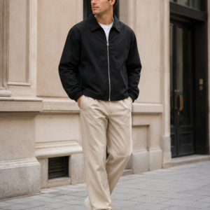EDWIN leichte Herrenjacke – Schwarz, Größe M