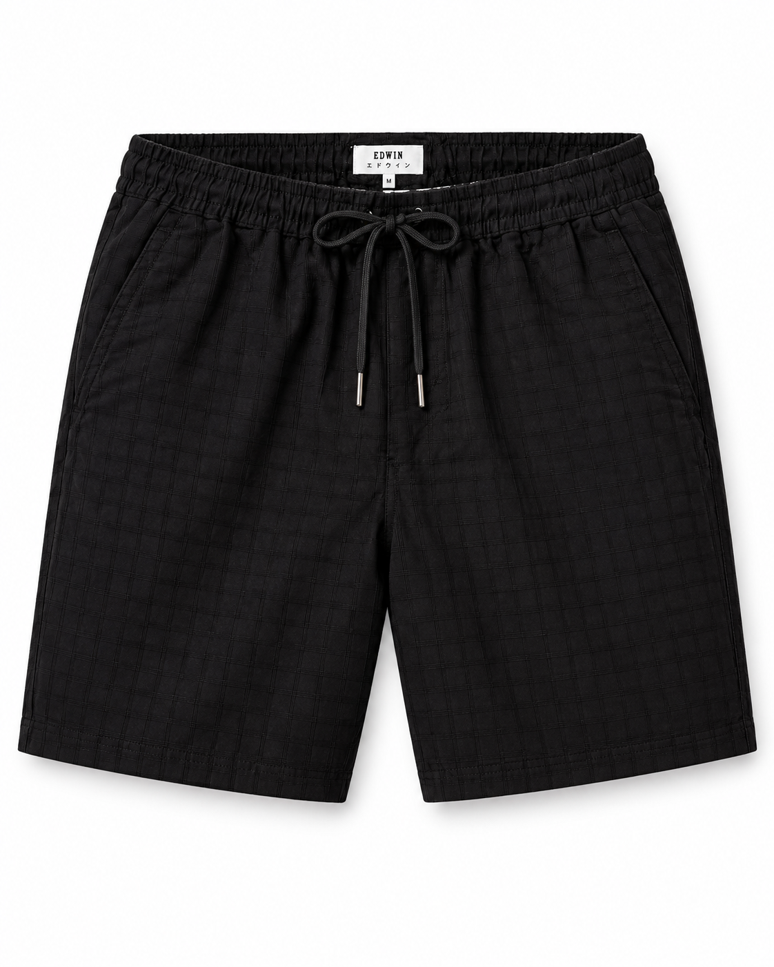 EDWIN Karo Struktur Shorts – Schwarz, Größe M - Image 3